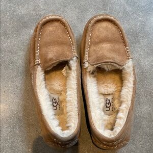 UGG Brown Suede Loafers with Shearling Lining